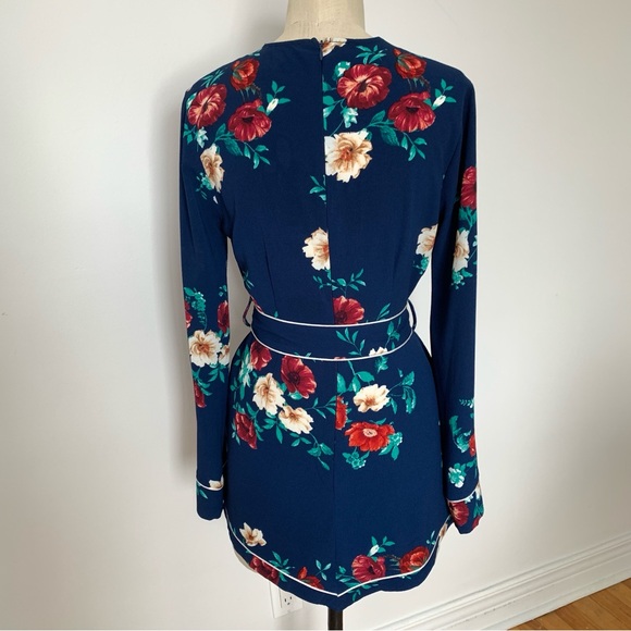 Bleuh Ciel Floral Romper Top Belted - Picture 5 of 8